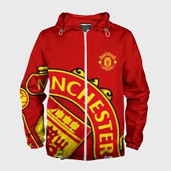 Ветровка с капюшоном мужская FC Man United: Red Exclusive, цвет: 3D-белый