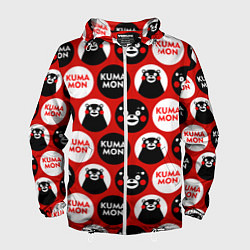 Ветровка с капюшоном мужская Kumamon Pattern, цвет: 3D-белый