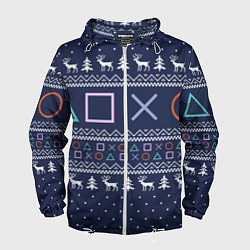 Ветровка с капюшоном мужская Winter PS, цвет: 3D-белый