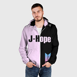 Ветровка с капюшоном мужская BTS J-hope, цвет: 3D-белый — фото 2