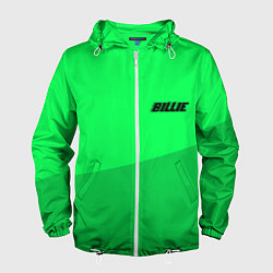 Ветровка с капюшоном мужская Billie Eilish: Duo Green, цвет: 3D-белый