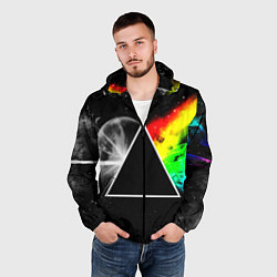 Ветровка с капюшоном мужская PINK FLOYD, цвет: 3D-черный — фото 2