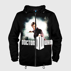 Ветровка с капюшоном мужская Doctor Who, цвет: 3D-черный