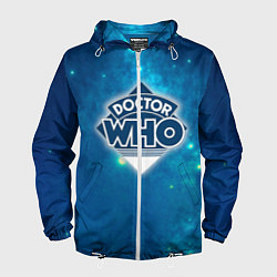Ветровка с капюшоном мужская Doctor Who, цвет: 3D-белый
