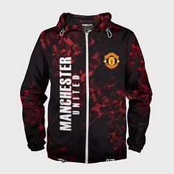 Ветровка с капюшоном мужская Manchester United, цвет: 3D-белый