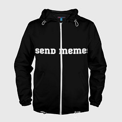 Ветровка с капюшоном мужская Send Memes, цвет: 3D-белый