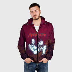 Ветровка с капюшоном мужская Агата Кристи, цвет: 3D-черный — фото 2