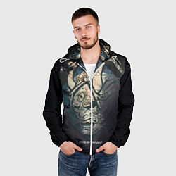 Ветровка с капюшоном мужская DBD - monster from forest, цвет: 3D-белый — фото 2