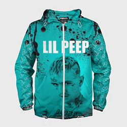 Ветровка с капюшоном мужская Lil Peep, цвет: 3D-белый