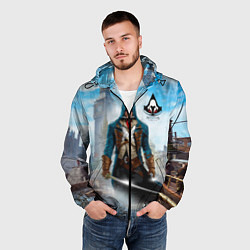 Ветровка с капюшоном мужская Assasin's creed, цвет: 3D-черный — фото 2