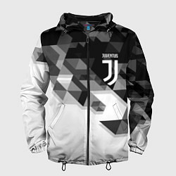 Ветровка с капюшоном мужская JUVENTUS, цвет: 3D-черный