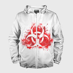 Ветровка с капюшоном мужская Plague Inc, цвет: 3D-белый