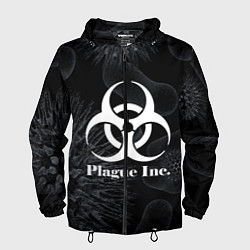 Ветровка с капюшоном мужская PLAGUE INC, цвет: 3D-черный