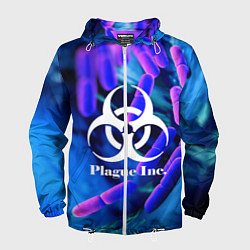 Ветровка с капюшоном мужская PLAGUE INC, цвет: 3D-белый