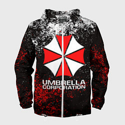 Ветровка с капюшоном мужская UMBRELLA CORP, цвет: 3D-белый