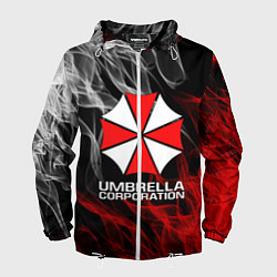 Ветровка с капюшоном мужская UMBRELLA CORP, цвет: 3D-белый