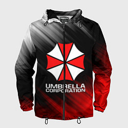 Ветровка с капюшоном мужская UMBRELLA CORP, цвет: 3D-черный