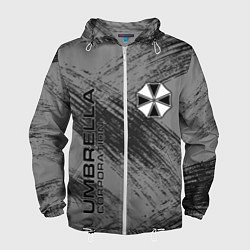 Ветровка с капюшоном мужская Umbrella Corporation, цвет: 3D-белый