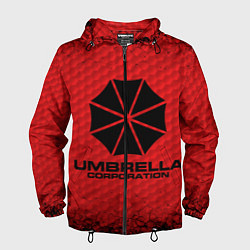 Ветровка с капюшоном мужская Umbrella Corporation, цвет: 3D-черный