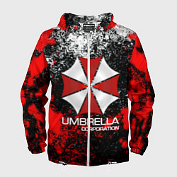 Ветровка с капюшоном мужская UMBRELLA CORP, цвет: 3D-белый