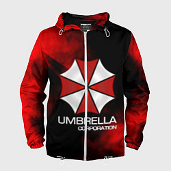 Ветровка с капюшоном мужская UMBRELLA CORP, цвет: 3D-белый