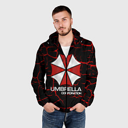 Ветровка с капюшоном мужская UMBRELLA CORP, цвет: 3D-черный — фото 2