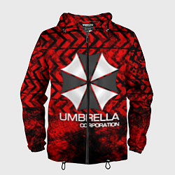 Ветровка с капюшоном мужская UMBRELLA CORP, цвет: 3D-черный