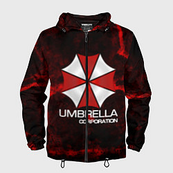 Ветровка с капюшоном мужская UMBRELLA CORP, цвет: 3D-черный