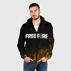 Ветровка с капюшоном мужская Free Fire, цвет: 3D-черный — фото 2