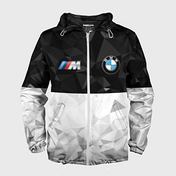 Ветровка с капюшоном мужская BMW M SPORT, цвет: 3D-белый