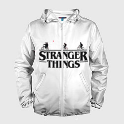 Ветровка с капюшоном мужская STRANGER THINGS, цвет: 3D-белый