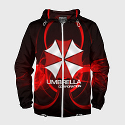 Ветровка с капюшоном мужская Umbrella Corp, цвет: 3D-белый