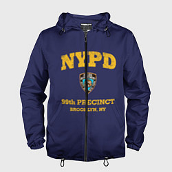Ветровка с капюшоном мужская Бруклин 9-9 департамент NYPD, цвет: 3D-черный