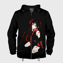 Ветровка с капюшоном мужская Anime Girl, цвет: 3D-черный