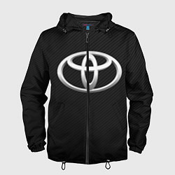 Ветровка с капюшоном мужская Toyota carbon, цвет: 3D-черный