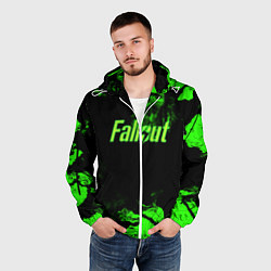 Ветровка с капюшоном мужская FALLOUT, цвет: 3D-белый — фото 2