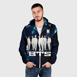 Ветровка с капюшоном мужская BTS, цвет: 3D-белый — фото 2