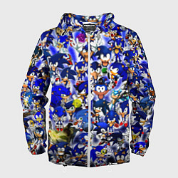 Ветровка с капюшоном мужская All of Sonic, цвет: 3D-белый