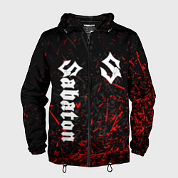 Ветровка с капюшоном мужская SABATON, цвет: 3D-черный