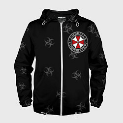 Ветровка с капюшоном мужская Umbrella Corp, цвет: 3D-белый