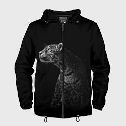Ветровка с капюшоном мужская Леопард, цвет: 3D-черный