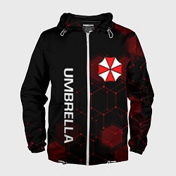 Ветровка с капюшоном мужская UMBRELLA CORP, цвет: 3D-белый