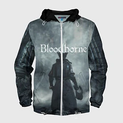 Ветровка с капюшоном мужская Bloodborne, цвет: 3D-белый