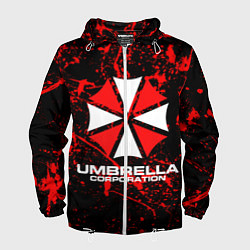 Ветровка с капюшоном мужская Umbrella Corporation, цвет: 3D-белый