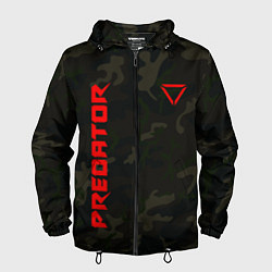 Ветровка с капюшоном мужская Predator Military, цвет: 3D-черный