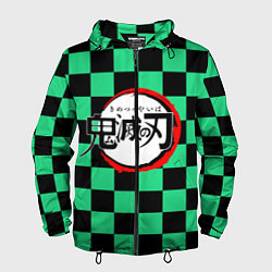 Ветровка с капюшоном мужская KIMETSU NO YAIBA, цвет: 3D-черный