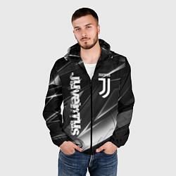 Ветровка с капюшоном мужская JUVENTUS, цвет: 3D-черный — фото 2
