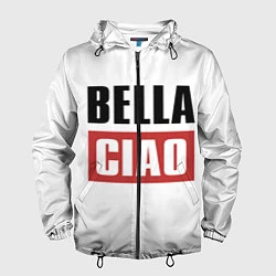Ветровка с капюшоном мужская Bella Ciao, цвет: 3D-черный