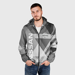Ветровка с капюшоном мужская NISSAN, цвет: 3D-черный — фото 2