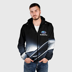 Ветровка с капюшоном мужская SUBARU, цвет: 3D-черный — фото 2